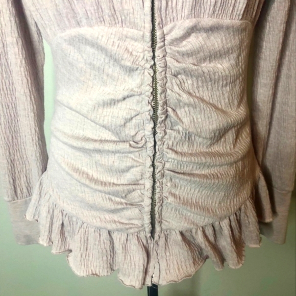 Anthropologie Eloise Long Sleeve Zip-Up Blouse - Picture 4 of 5